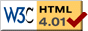 Valid HTML v4.01